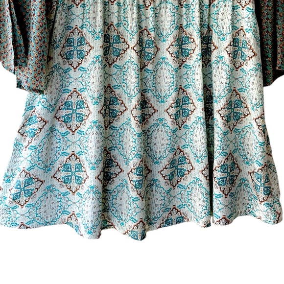 NWT UMGEE MINI TUNIC DRESS BOHO BELL SLEEVE EMPIRE WAIST | SIZE: SMALL - Picture 5 of 10